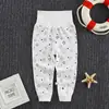 Calça de algodão para bebê cintura alta barriga calça pijama de uso duplo para recém-nascido meninos e meninas calças de outono calças infantis cintura alta atacado