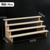 Estante de Exhibición de Madera Maciza Pura Estante de Almacenamiento de Escritorio Moderno Hecho a Mano Especial Caja Sorpresa Muñeca Planta Verde Suculenta Estante Escalera