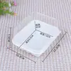 Caixa Quadrada Transparente de Embalagem Sabor Leite e Mel Espesso com Recheio Sabor Taro e Castanha, Caixa Plástica para Confeitaria para Takoyaki