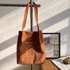 Bolso de lona bonito para mujer, bolso de hombro con bordado de dibujos animados, nuevo bolso de mano japonés de pana, bolso de clase para estudiantes.