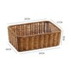 Kens casa de paja caja de almacenamiento de compartimentos de escritorio para el hogar mesa de centro control remoto almacenamiento de llaves clasificación de cosméticos cesta organizadora