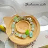 Cuentas de Cristal Checo Doméstico de Colores, Cadena Dorada para Teléfono Móvil de Lirio del Valle, Materiales para Pulseras DIY, Accesorios de Joyería