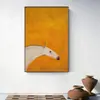 Corredor de Arte de Nicho Varanda Pintura Decorativa Cavalo Laranja Sala de Estar Pintura de Parede Arte Abstrata Estudo Escritório Murais