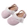 Sandálias Birkenstock para Meninas 2026 Estilo Novo de Primavera Sandálias Fechadas com Renda de Pérola para Meninas Pequenas Meias Pantufa Estilo Coreano para Crianças