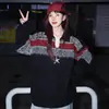 Yuu Otoño e Invierno Nuevo Suéter Estilo Étnico Retro Americano Para Hombre y Mujer Top Cuello Redondo Sensación de Diseño Estudiantil Suéter de Pareja