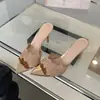 Tacones Altos para Mujer 2024 Primavera Nuevos Zapatos de Salón Stiletto Bordados Sandalias de Tacón Alto Bordadas Color Dorado Champagne