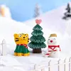 Resina de Natal Velho Homem Decoração de Mesa Fofa Artesanal Enfeites de Natal Alce Raposa Adereços de Decoração de Janela Enfeites Criativos