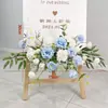 Celebración de Boda Banquete de Compromiso Letrero de Bienvenida Tablero KT Decoración Floral Artificial Arreglo de Flores Artificiales Ceremonia de Entrega Ambiente