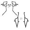 Adecuado para Motocicleta Guangyang St250 Ck250T-16 Parachoques Portaequipaje Trasero Barra Protectora Silenciador Protección