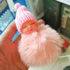 Llavero Colgante de Bolso Esponjoso de Muñeca de Bola de Pelo con Cadena de Bolas Calientes Transfronterizo Joyería de Estilo Adorable para Niñas