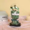 Ornamento de Cúpula de Vidro com Flor Eterna, Buquê de 7 Rosas, Flores Secas, Presente de Dia dos Namorados 520 para Namorada, Esposa, Presente de Aniversário
