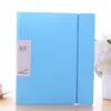 Carpeta de Información Jieyi Color Caramelo A4 con Goma Elástica y Clip de Dos Agujeros, Carpeta de Información Perforada, Archivador con Clip de Dos Agujeros, Separadores A4 para Hojas Sueltas, Libro de Información