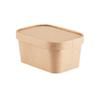 Caja de Embalaje Desechable de Papel Kraft para Tazón de Arroz, Fiambrera Doméstica Apta para Microondas de Grado Alimenticio, Caja para Fruta de Picnic de Sushi