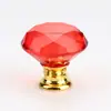 Fornecimento de fábrica atacado 30mm cristal diamante puxador ferragem furo único puxador pequeno acessórios para móveis