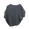 Nueva Camisa de Punto Negra de Manga Murciélago para Mujer Verano 2026, Nuevo Top de Punto Elegante de Manga Corta, Disponible para Venta al por Mayor y Distribución