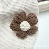 Accesorios para el cabello de flor de lana hechos a mano pinza para el cabello cuerda para el cabello accesorios 7cm flor abullonada decoración de ropa sombrero bolsa cesta