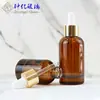 Botella cuentagotas transparente de hombro redondo recto 10 ml 50 ml botella marrón para aceite esencial botella dispensadora de vidrio botella para líquido de esencia cosmética