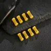Prata Esterlina S925 Banhada a Ouro Vazada Junta de Bambu Furo Reto Acessórios de Prata Artesanal DIY Joias Tecelagem Acessórios para Joias de Mão