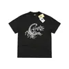 Atacado do fabricante estilo de rua americano Corteiz Scorpion Allstarz Camiseta preta de manga curta e tecido pesado