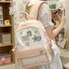 Mochila escolar nueva estilo ins con estampado de lunares, adecuada para estudiantes de secundaria y preparatoria, una mochila casual y ligera de gran capacidad
