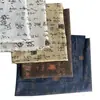 Ventas Directas de Fábrica de Telas de Algodón y Lino Estilo Caligrafía Antigua, Manteles Estilo Chino Estampados con Tinta, Banderines de Mesa, Telas para Cojines, Manualidades DIY