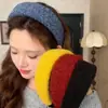 Faixa de cabelo larga estilo coreano com esponja encaracolada para mulheres, outono/inverno, que aumenta a altura, projetada para levantar o topo da cabeça, acessório de cabelo estiloso e versátil