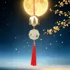 Flor Buena Luna Redonda Festival de Medio Otoño Conejo de Jade Palacio Campana Colgante DIY Borla Hecha a Mano Borla Colgante Campana de Viento para Coche Adorno de Festival Adorno Colgante