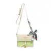 Bolsa Pequena Quadrada Cor Creme Design de Nicho, Bolsa Pequena Popular deste Ano para Mulheres, Nova Bolsa de Ombro 2025, Bolsa Transversal