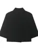 Hot-Selling de Aliexpress Primavera 2026 Nuevo Negro Elegante y Profesional Ajustado Cuello Alto Manga Tres Cuartos Corto Blazer