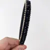 Nuevo Estilo Pequeña Fragancia Tres Filas de Cristal Dos Filas de Diamante Diadema Hecha a Mano con Perlas Moda Versátil Al Aire Libre Pinza para el Cabello Diadema Accesorio para el Cabello