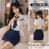 Diyi Miao Si Lencería Sexy Uniforme de Policía Femenino Estilo Puro Deseo Juego de Rol Ol Conjunto de Falda Corta Bodycon Profesional A162
