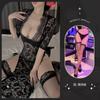 Lingerie Sexy de Renda com Fenda Lateral, Estilo Uniforme Ajustado, Lingerie Erótica Plus Size para Mulheres