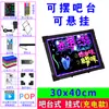Quadro Negro Pequeno com LED para Publicidade e Exibição Quadro Fluorescente para Uso em Bancas e Lojas Quadro de Publicidade Eletrônico Manuscrito Apagável