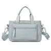Bolsa Tote de Nylon Lisa Transfronteiriça Casual, Nova Bolsa de Tecido para o Dia a Dia de Grande Capacidade, Bolsa de Ombro Transversal Simples e Leve
