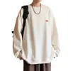 Moletom jacquard xadrez com etiqueta de design exclusivo para homens, novo top oversized da marca da moda primavera/outono, jaqueta juvenil