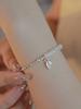 Pulsera Tingzhu de plata s925, olivino natural, bambú, plata rota para mujer, lujo ligero, simple, de plata esterlina para novia