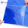 Tapete adesivo de PE descartável de fábrica com forte adesivo e fácil de rasgar, tapete de chão azul-branco transparente, tapete removedor de poeira para oficina de sala limpa