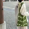 Bolso de Paja Estilo Vacaciones de Playa 2025 Nuevo Bolso de Hombro Bolso Tote de Paja de Verano Gran Capacidad Bolso Tejido Portátil