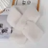 Bufanda de Piel para Protección del Cuello, Diseño Cruzado Simple de Color Sólido Doble Cara, Engrosada para Calidez, Bufanda de Piel Sintética de Invierno para Protección del Cuello