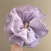 Goma para el pelo plisada multicapa azul Intestino Grueso para mujer Sensación de Alta Gama 2026 Nuevo Flor Grande para Moño Grande Cuerda para el Pelo Goma para el Pelo Accesorio para el Cabello