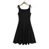 25 Primavera Novo Estilo Francês Menina Elegante Casual Puro Desejo Alça Suspensor Saia Slim A-Line Vestido