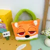 Nueva Bolsa de Peluche de Zootopia Judy Nick Zorro Bolso de Mano Moda Estudiante Bolsa de Maquillaje Venta al por Mayor