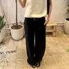 Pantalones ajustados con pliegue de rinoceronte 3D, textura elegante y nítida, pantalones casuales de pierna recta a la cintura baja
