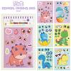 Pegatinas de caras cambiantes de animales de niña, regalo educativo para niños de jardín de infantes, collage de caras DIY, venta al por mayor transfronteriza