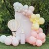 Arco de Balão Coluna Dourada com Base Suporte Flexível Branco Estrutura de Ferro Decoração de Casamento Festa de Aniversário