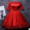 Vestido de Noche Corto de un Hombro 2026 Nuevo Verano Rojo Novia Boda Brindis Vestido Ajustado Vestido de Cena de Boda