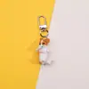 Lindo llavero colgante de cachorro de mascota de dibujos animados, colgante de perro creativo, pequeño regalo para estudiantes y parejas, decoración de perro