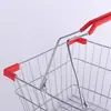 Cesta de Compras Plegable de Metal con Arte de Hierro Personalizada por el Fabricante para Supermercado, Cesta de Mano para Tienda de Conveniencia, Cesta de Almacenamiento Electrochapada, Cesta para Verduras
