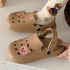 Verão das mulheres desenhos animados bonito urso caverna sapatos coração da menina exterior vestir antiderrapante praia sandálias A688csddx + Hkedst