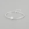 Pulseira de Prata Esterlina S925 Geométrico Retrô Prata Quebrada Pérola Estilo Fada Natural Barroco Prata Quebrada Joia de Mão